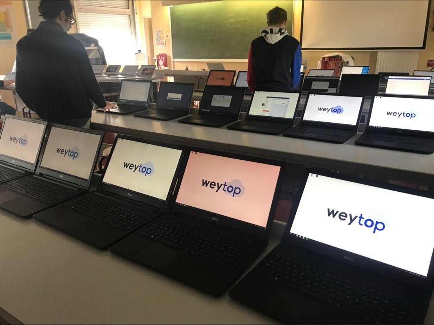 Weytop deployed in a classroom environment